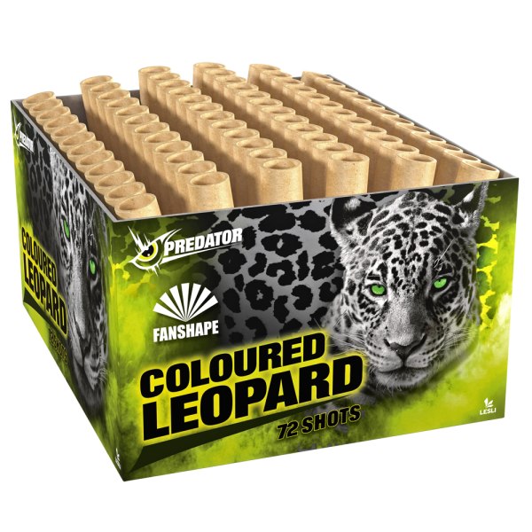 Coloured Leopard, 72-Schuss Fächerbatterie